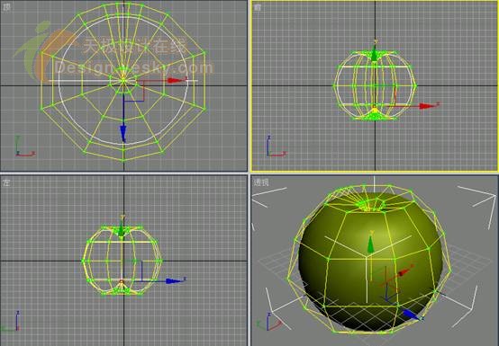 3ds MAX教程：球體工具應(yīng)用打造逼真蘋(píng)果_中國(guó)教程網(wǎng)