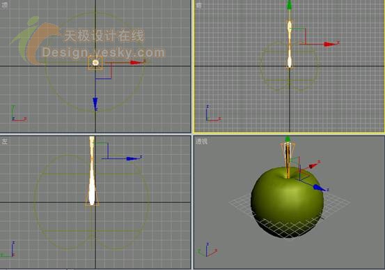 3ds MAX教程：球體工具應(yīng)用打造逼真蘋(píng)果_中國(guó)教程網(wǎng)