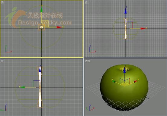 3ds MAX教程：球體工具應(yīng)用打造逼真蘋(píng)果_中國(guó)教程網(wǎng)